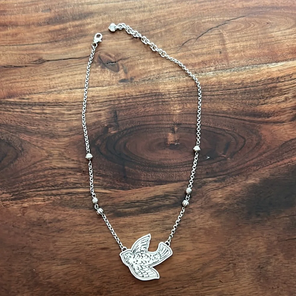 Brighton Silver White Dove Necklace - Picture 5 of 7